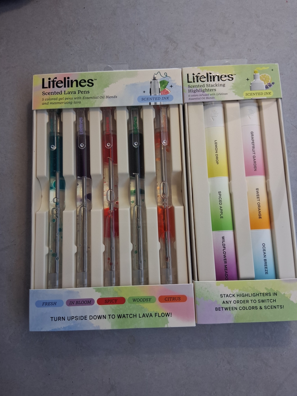 Melissa & Doug Lifelines Scented Lava Pens & Stacking Highlighters - Multicolor